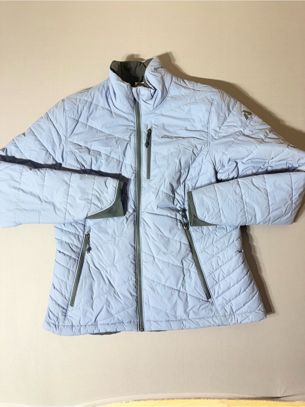 Eddie Bauer First Ascent Reversible
Quilted Jacket Womens Medium Blue Grey